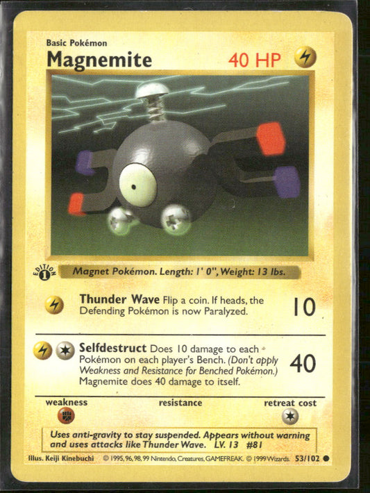 Base Set (Shadowless) Magnemite #053/102