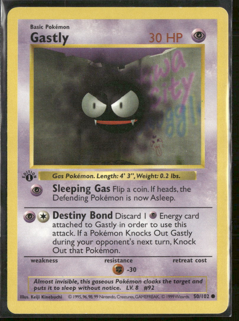 Base Set (Shadowless) Gastly #050/102