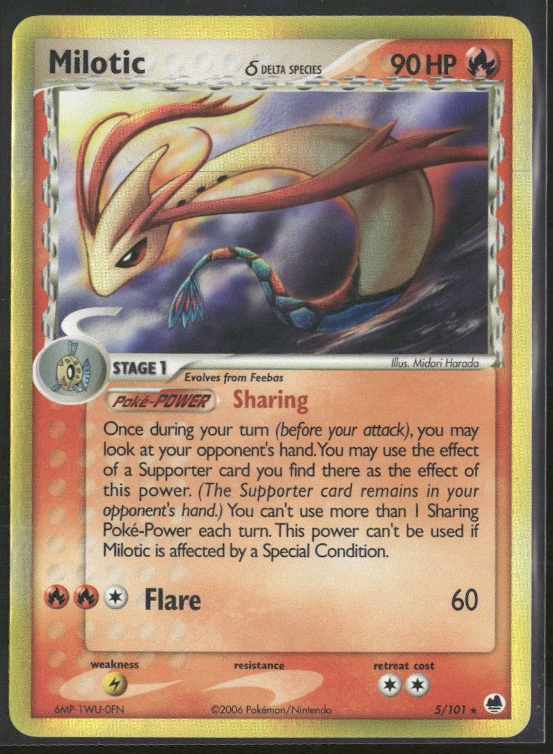 EX Dragon Frontiers Milotic (Delta Species) #5/101