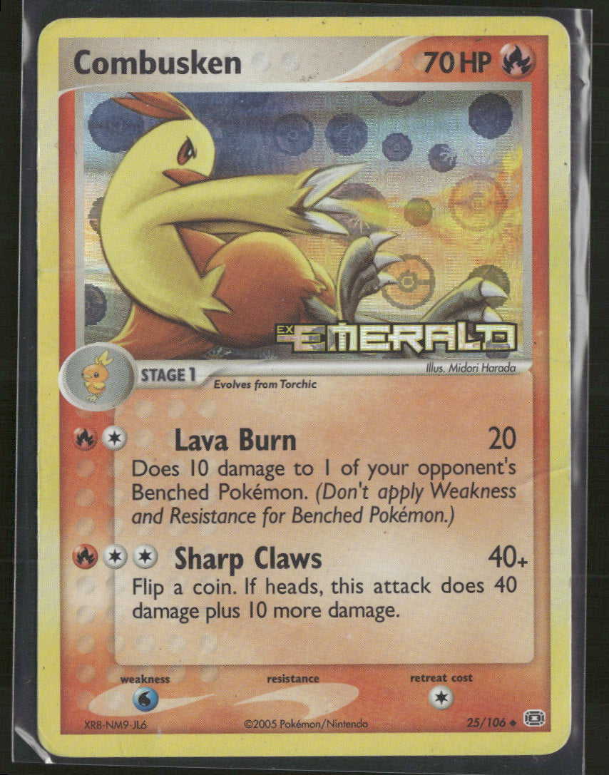 EX Emerald Combusken #25/106 Damaged