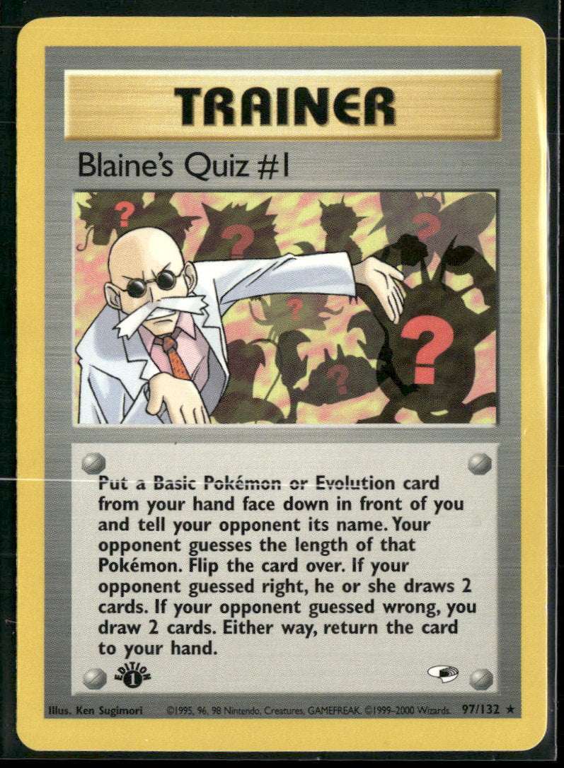 Gym Heroes Blaine's Quiz #1 #097/132