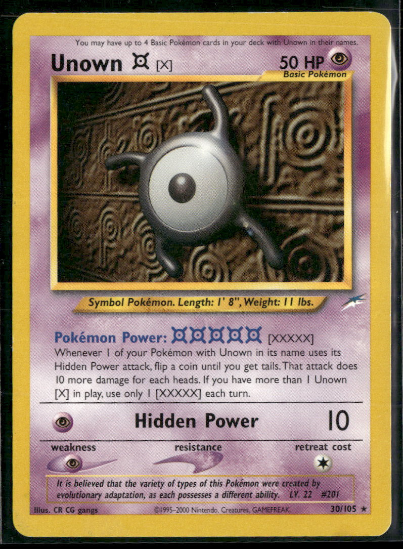Neo Destiny Unown [X] #030/105