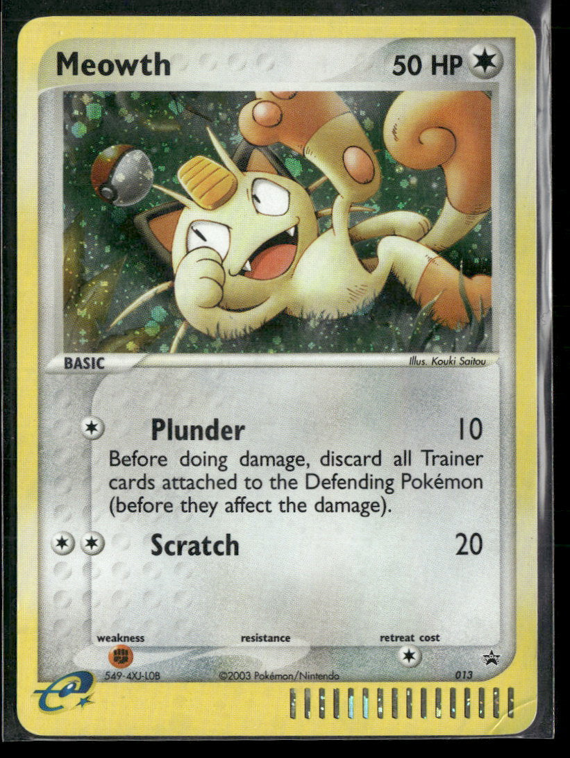Nintendo Promos Meowth #013 Damaged
