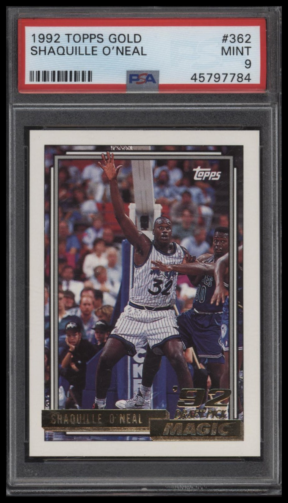 1992 Topps Gold Shaquille O'Neal 9 PSA #362