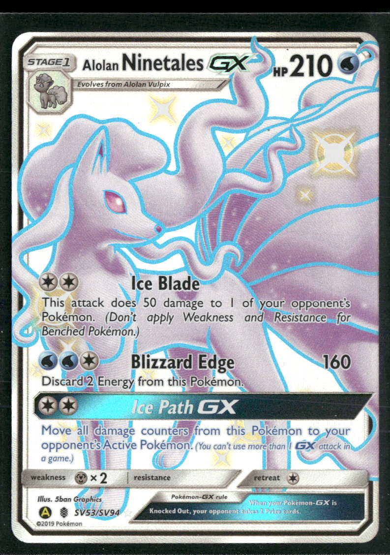 Hidden Fates: Shiny Vault Alolan Ninetales GX #SV53/SV94