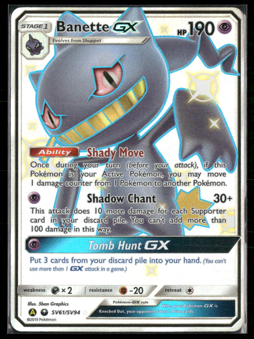 Hidden Fates: Shiny Vault Banette GX #SV61/SV94