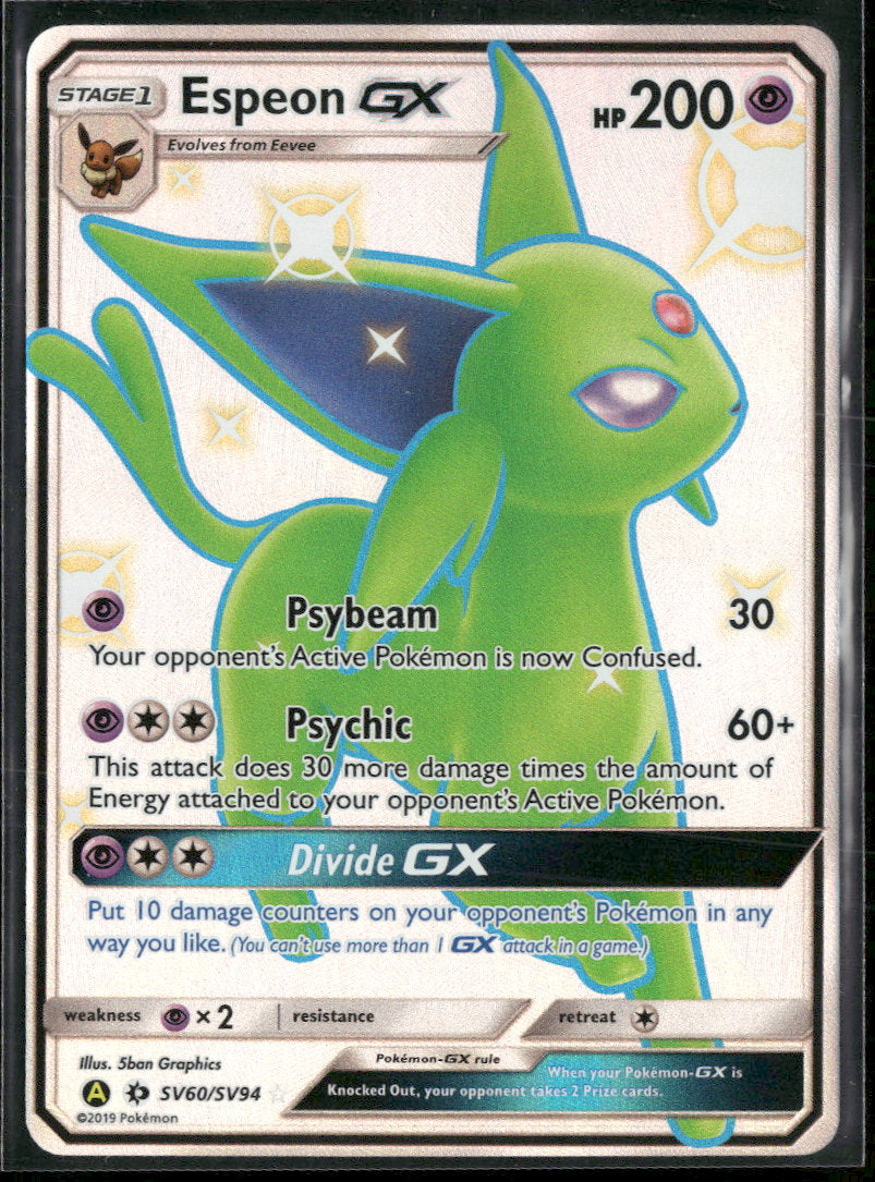 Hidden Fates: Shiny Vault Espeon GX #SV60/SV94