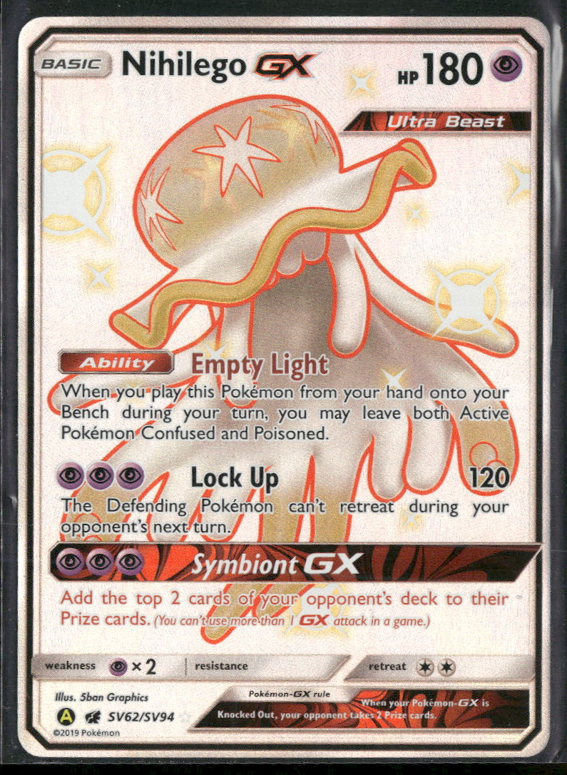 Hidden Fates: Shiny Vault Nihilego GX #SV62/SV94