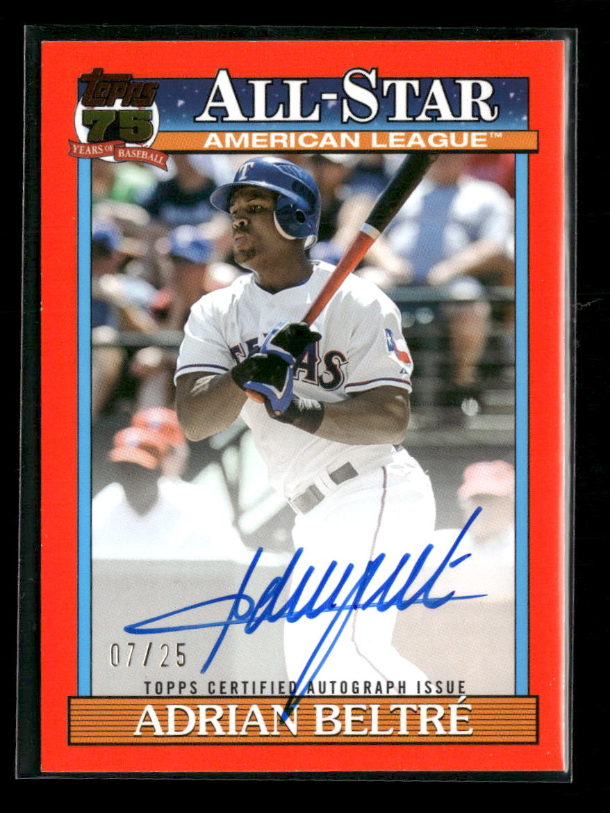 2026 Topps 1991 Topps Baseball 35th Autographs Orange Adrian Beltré #/25