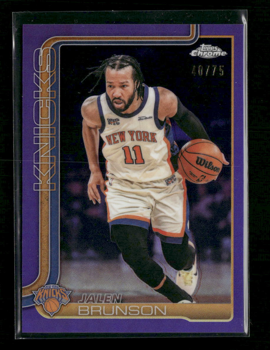 2025-26 Topps Chrome Update Purple Refractor Jalen Brunson #/75 #20