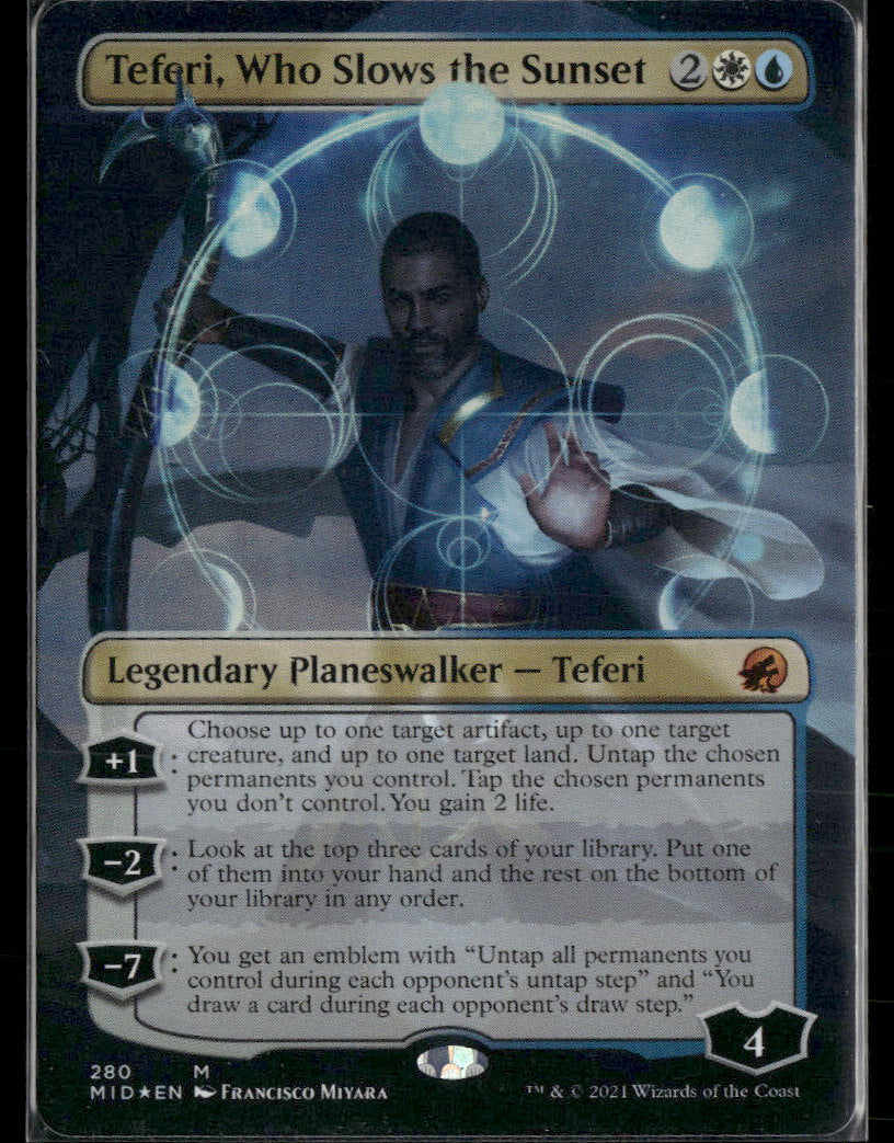 Innistrad: Midnight Hunt Teferi, Who Slows the Sunset (Borderless) #280