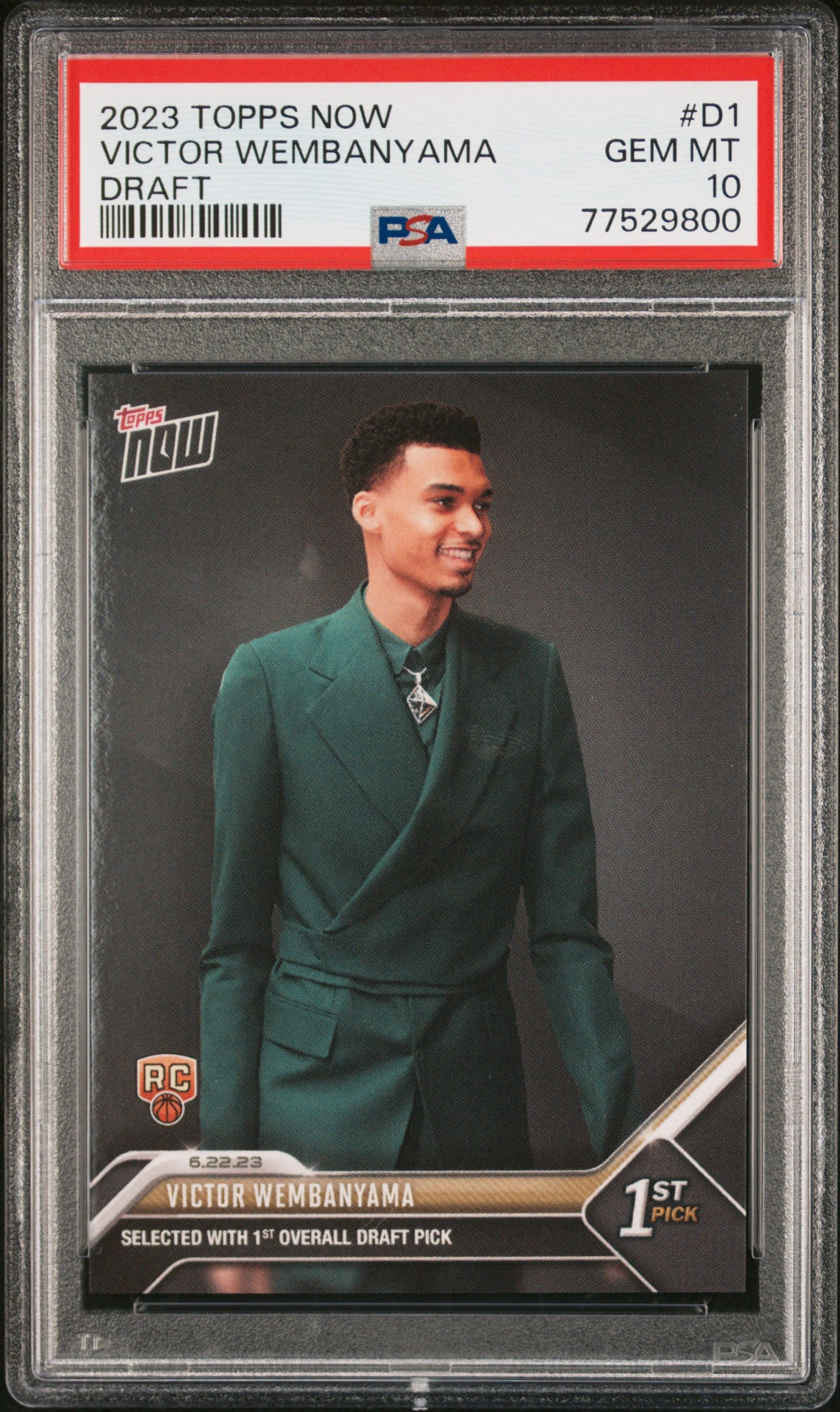 2023 Topps Now Draft Victor Wembanyama 10 PSA #D1
