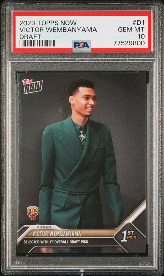 2023 Topps Now Draft Victor Wembanyama 10 PSA #D1