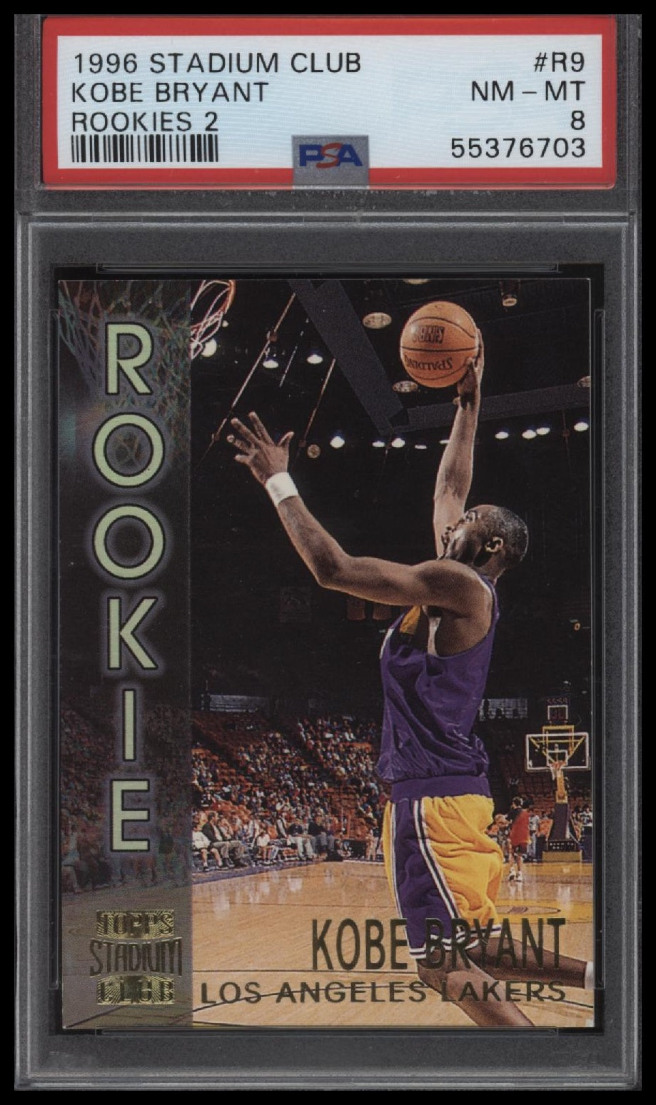 1996 Stadium Club Rookies 2 Rookies 2 Kobe Bryant 8 PSA #R9
