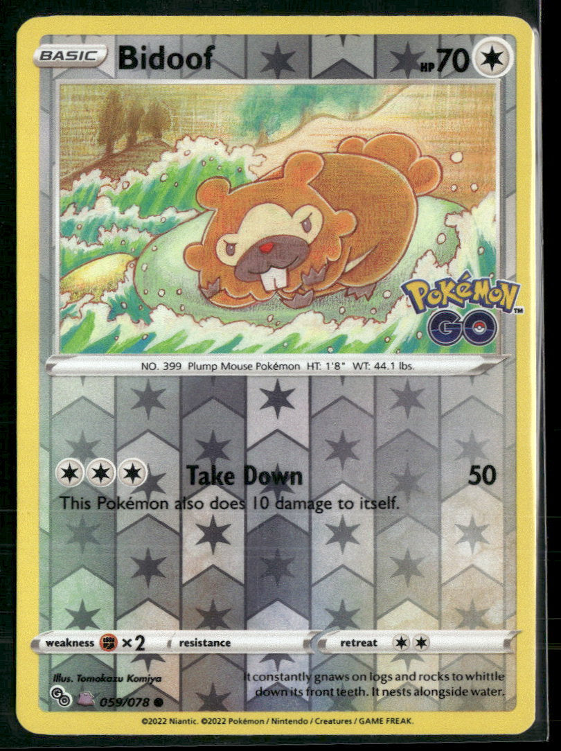Pokemon GO Bidoof (Peelable Ditto) #059/078