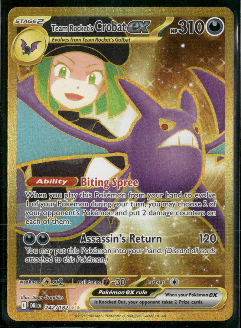 SV10: Destined Rivals Team Rocket's Crobat ex #242/182