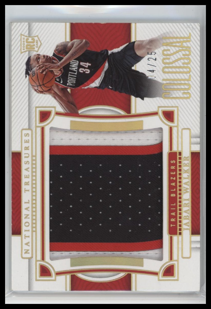 2022-23 Panini National Treasures Colossal Rookie Materials Jabari Walker /25