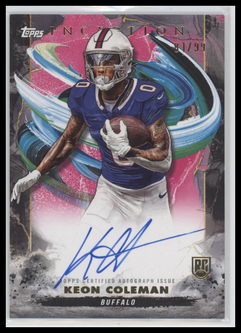 2024 Topps Inception Rookie Autographs Magenta Keon Coleman #/99 AU #RA-KC