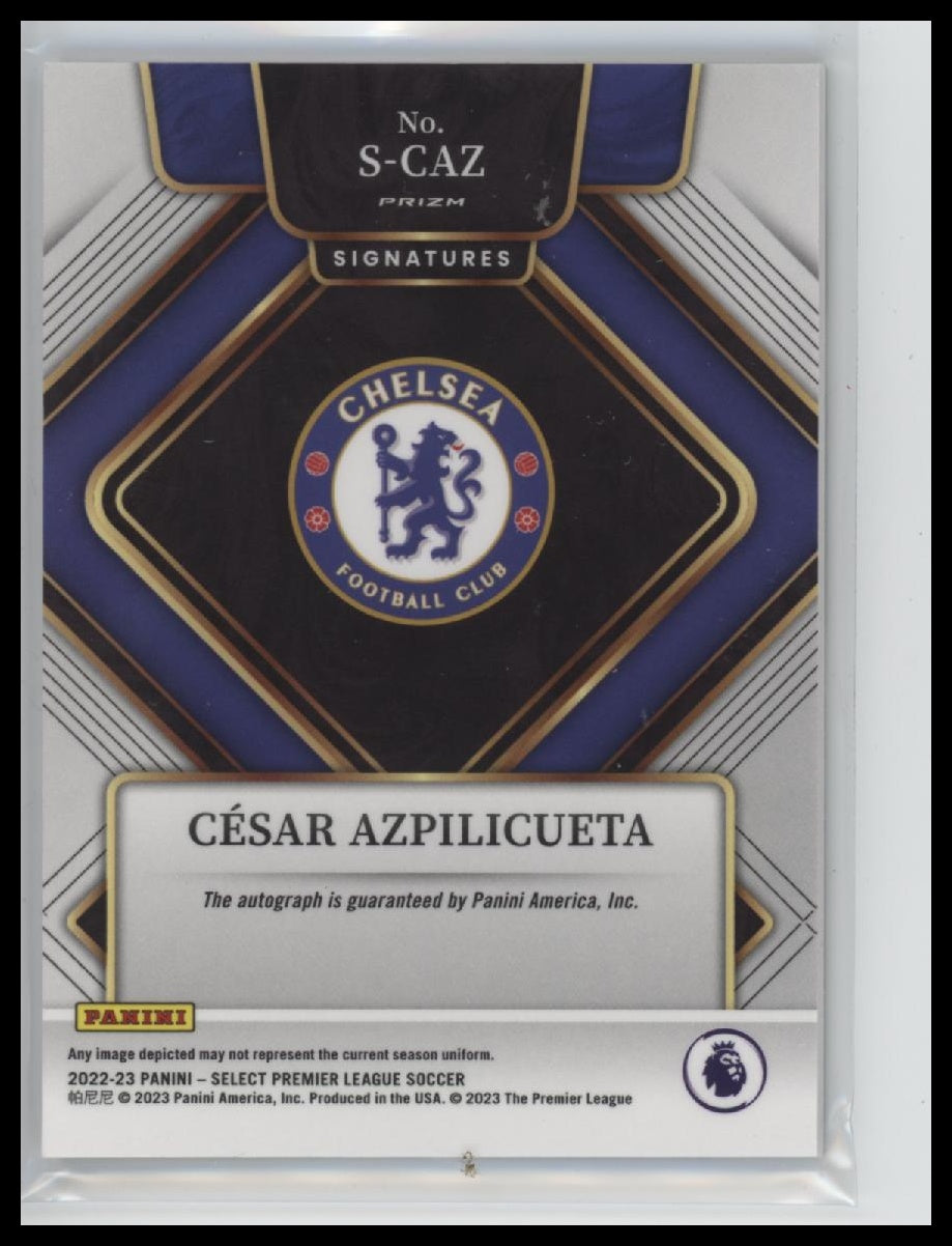 2022-23 Panini Select Premier League Signatures Cesar Azpilicueta AU #S-CAZ