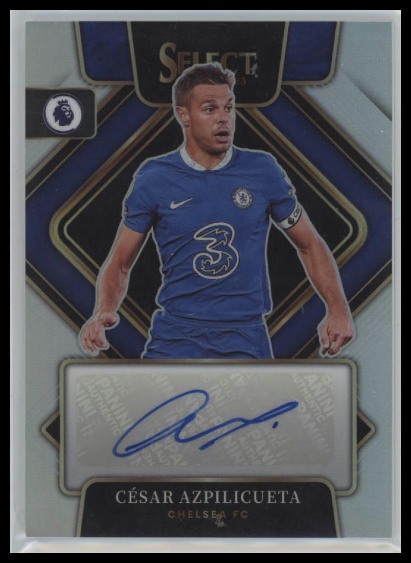 2022-23 Panini Select Premier League Signatures Cesar Azpilicueta AU #S-CAZ