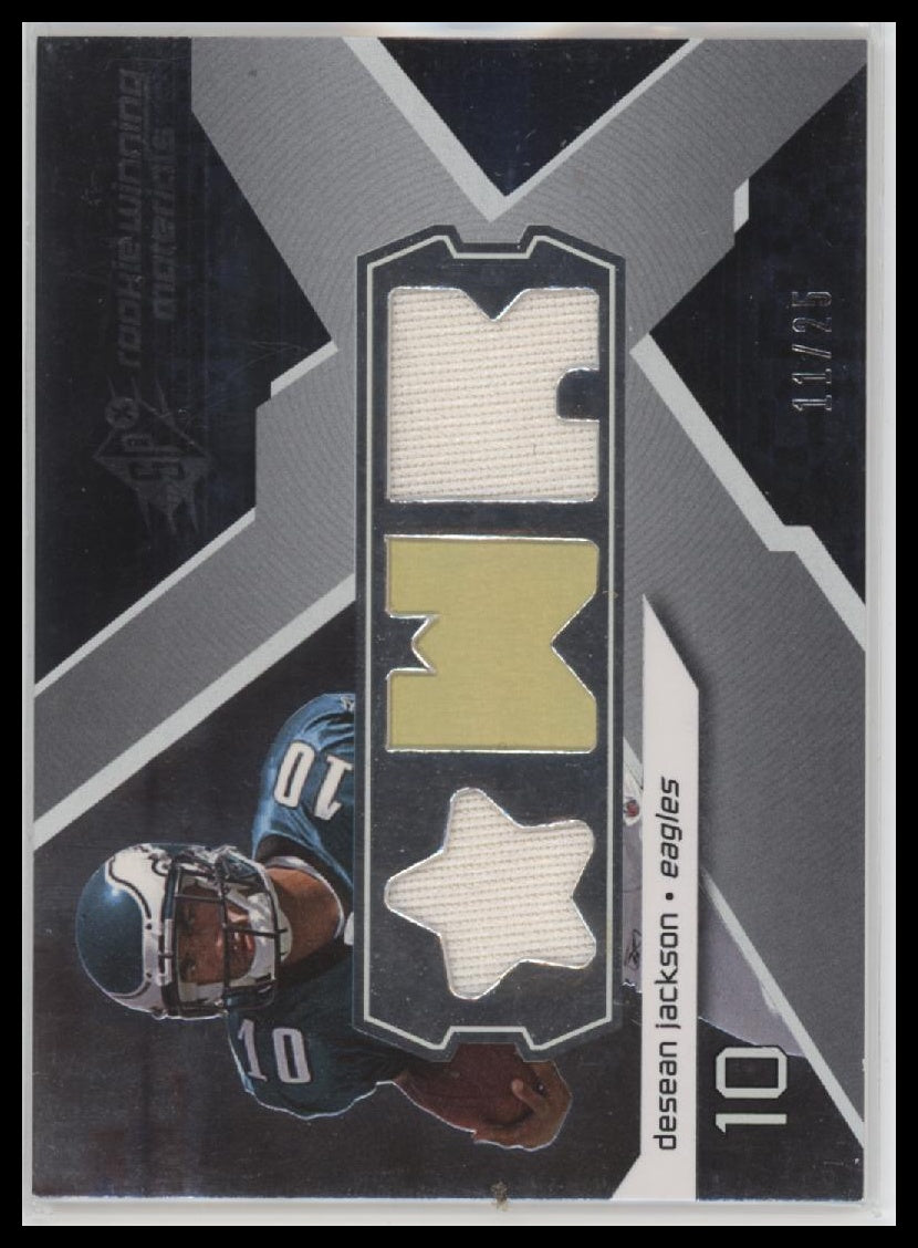 2008 SPx Rookie Materials AFC/NFC Dual DeSean Jackson #RM-DJ /125
