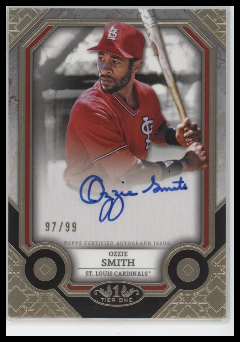 2024 Topps Tier One Tier One Autographs Ozzie Smith #/99 AU #T1A-OS