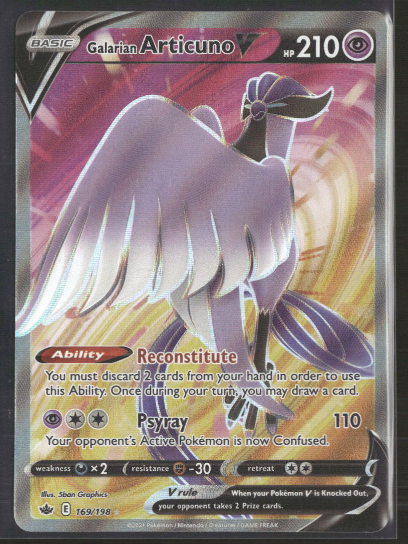 SWSH06: Chilling Reign Galarian Articuno V (Full Art) #169/198