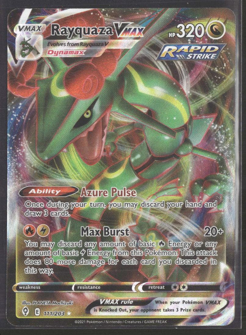 SWSH07: Evolving Skies Rayquaza VMAX #111/203