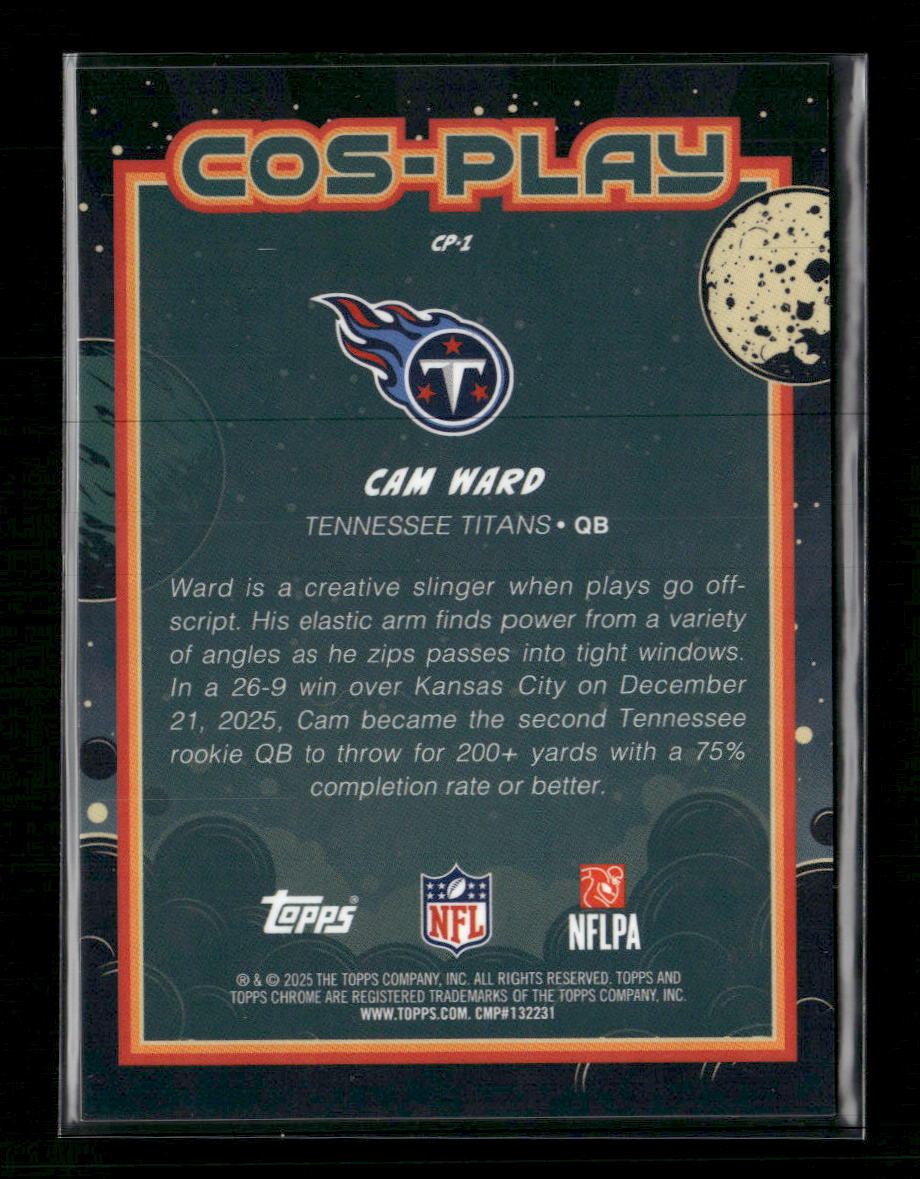 2025 Topps Chrome Cosmic Cos-Play Cam Ward #CP-1