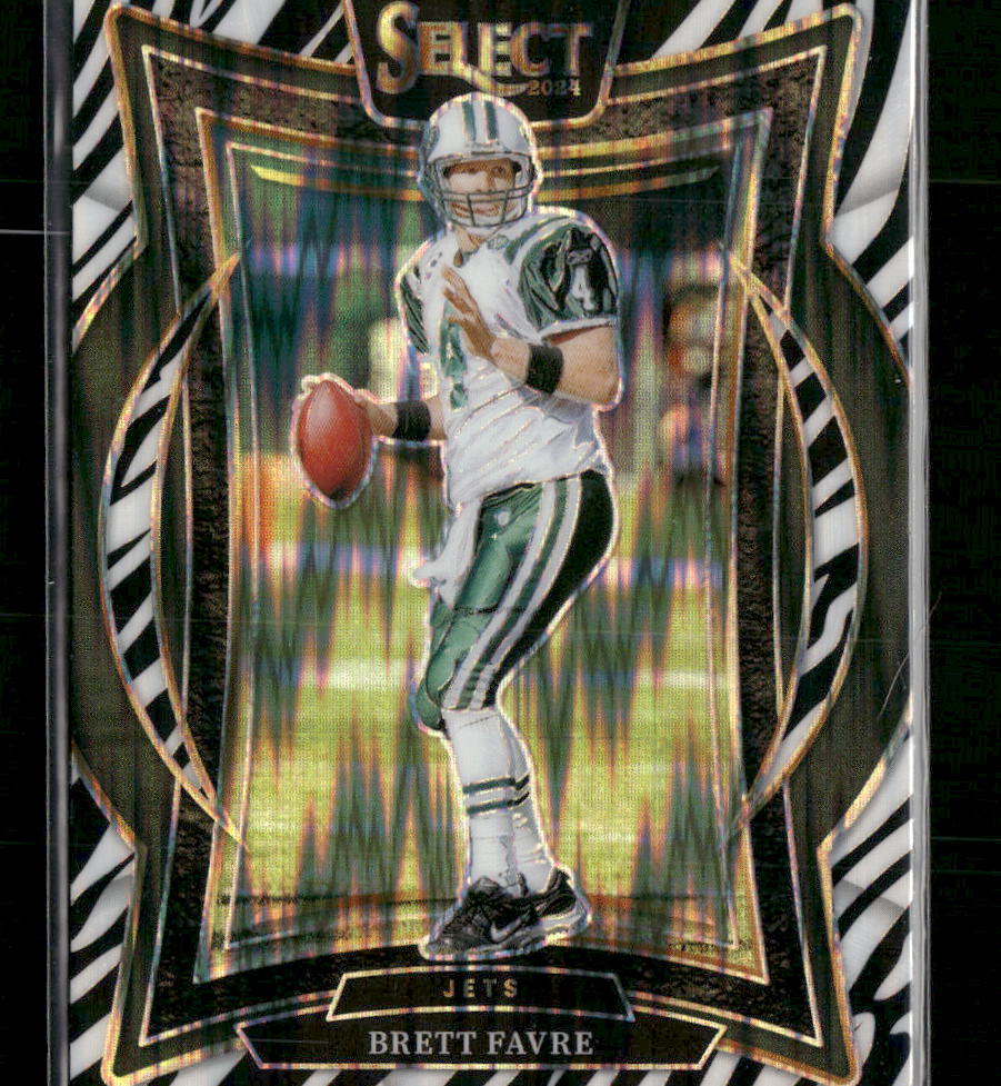 2024 Panini Select Zebra Prizm Shock Brett Favre #12