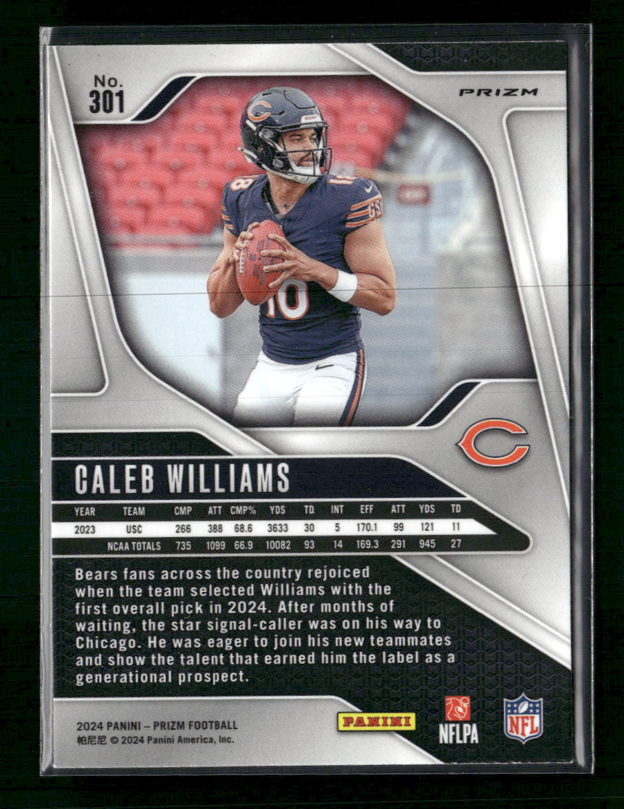 2024 Panini Prizm Silver Caleb Williams RC #301