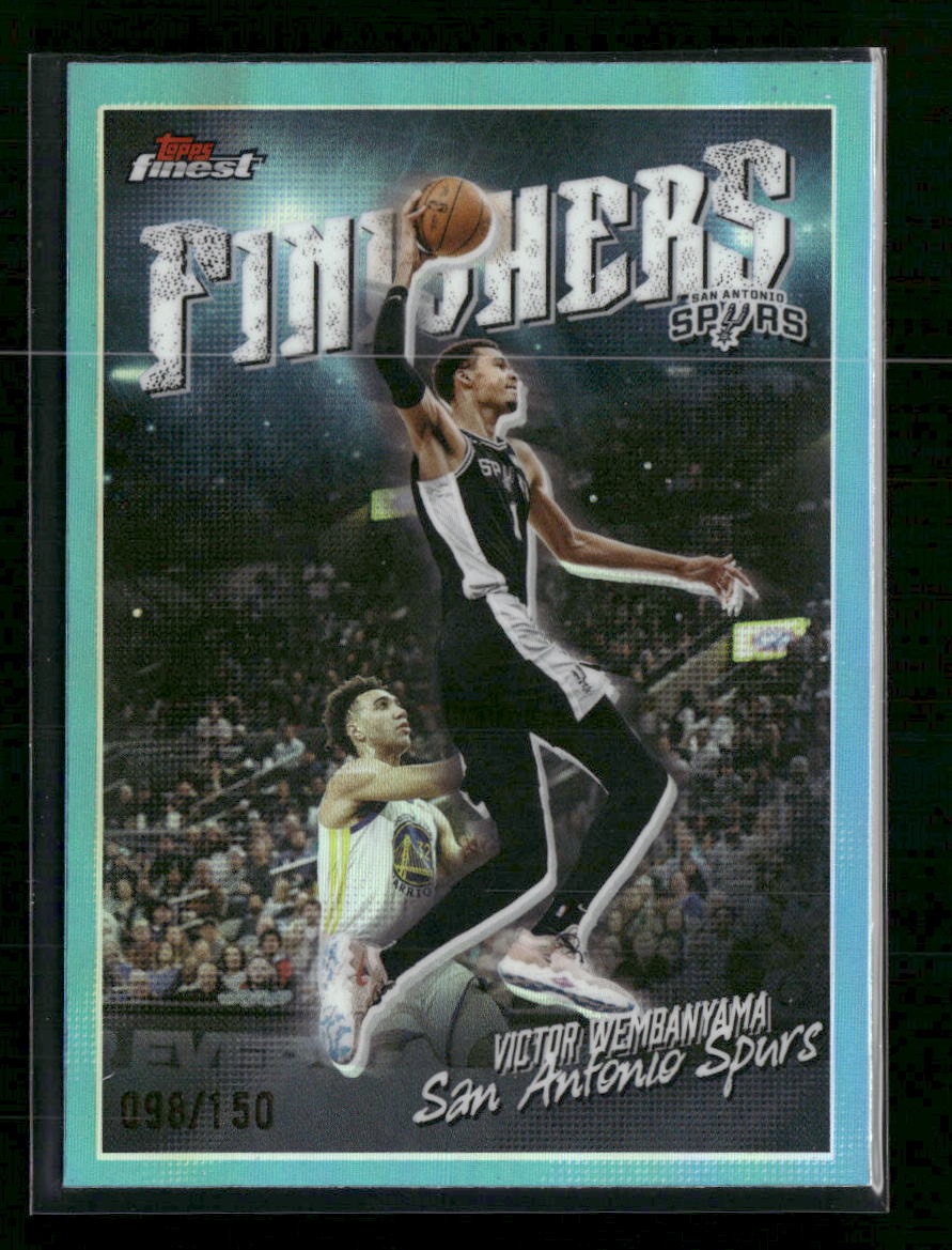 2025-26 Finest Finishers Sky Blue Refractor Victor Wembanyama #/150 #FI-1