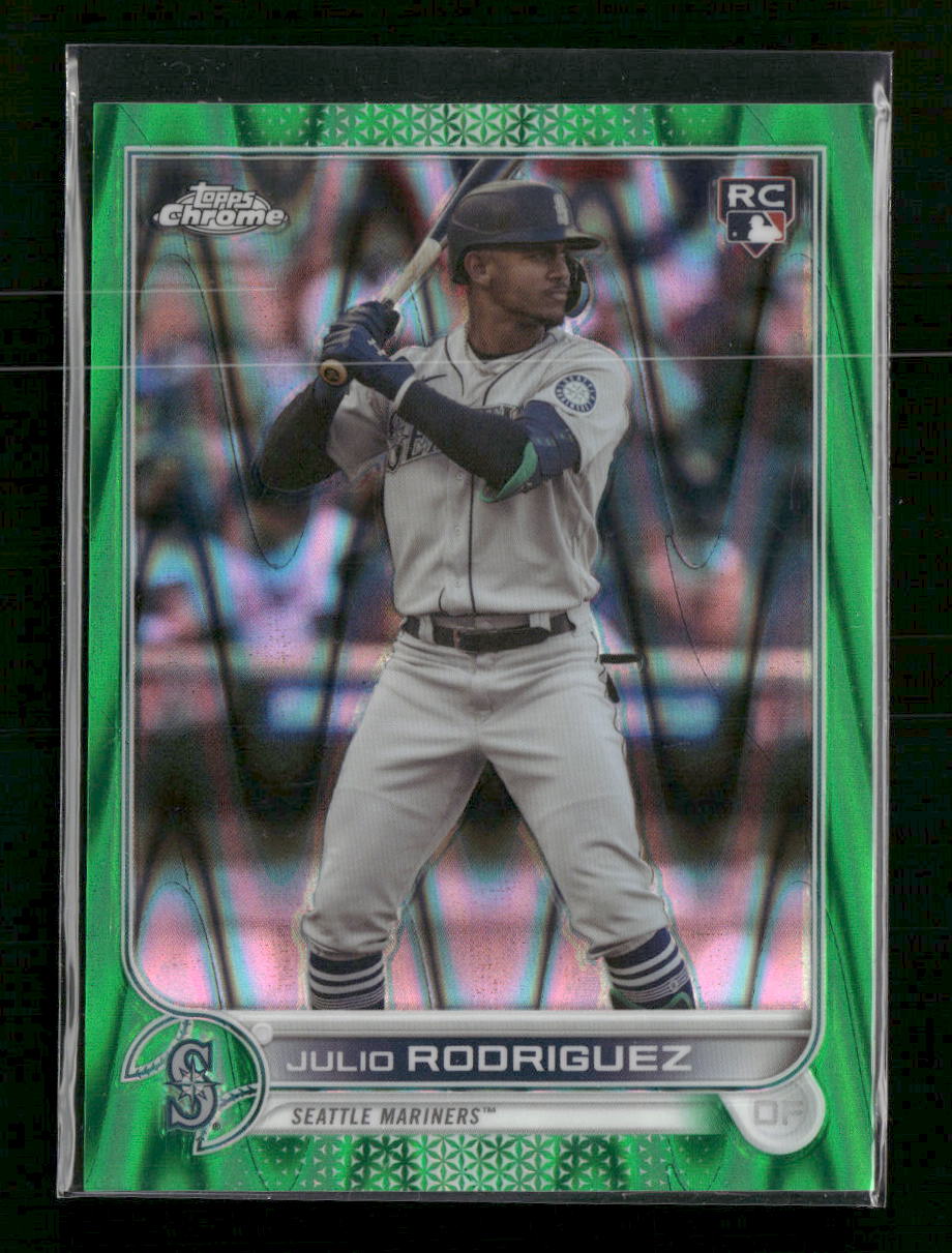 2022 Topps Chrome Sonic Green RayWave Refractor Julio Rodriguez #/99 #222