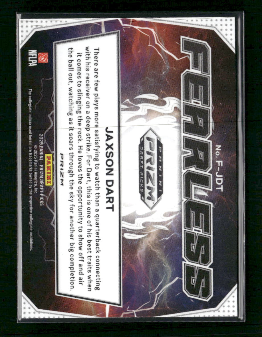 2025 Panini Prizm Draft Picks Fearless Red Ice Jaxson Dart #F-JDT