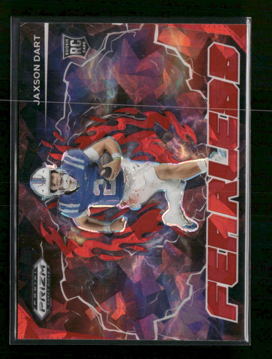 2025 Panini Prizm Draft Picks Fearless Red Ice Jaxson Dart #F-JDT