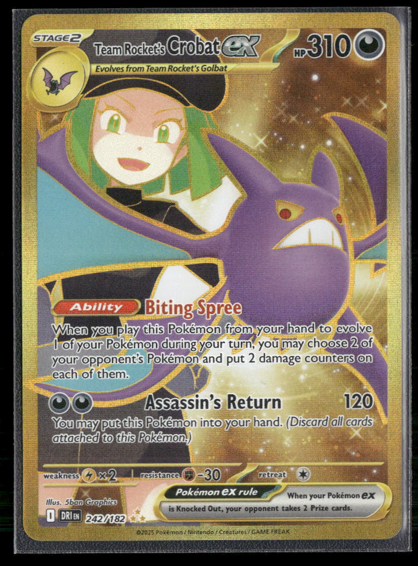SV10: Destined Rivals Team Rocket's Crobat ex #242/182