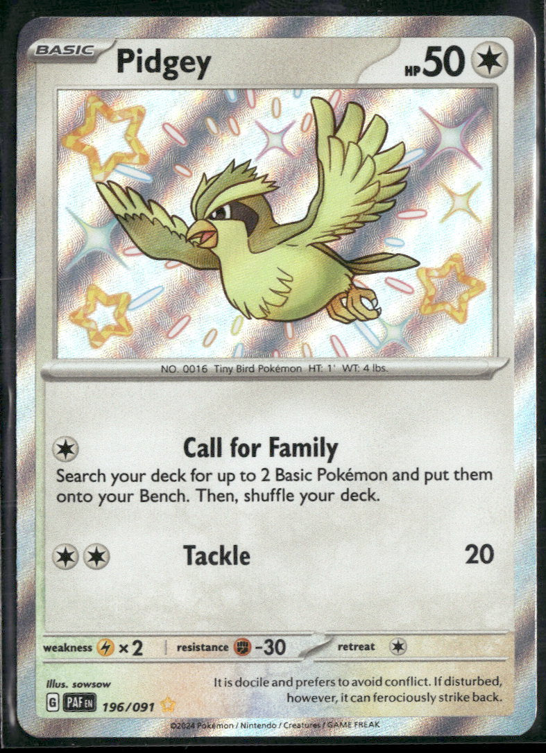 SV: Paldean Fates Pidgey #196/091