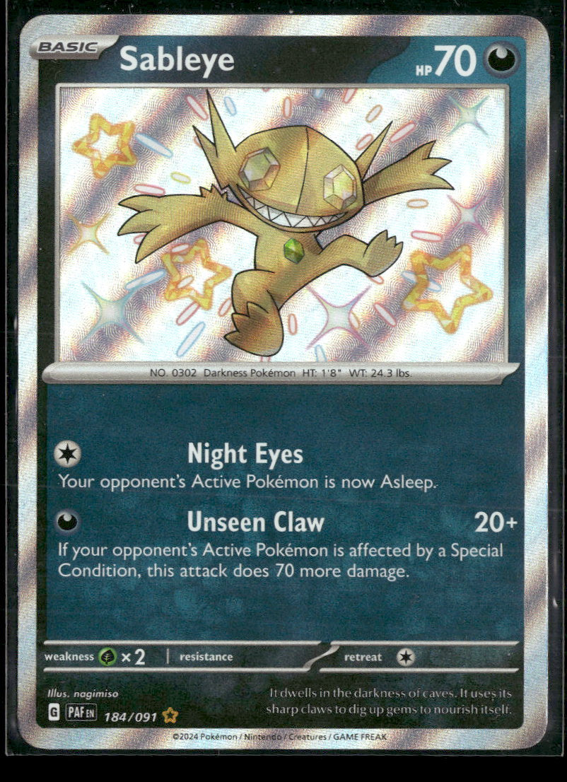 SV: Paldean Fates Sableye #184/091