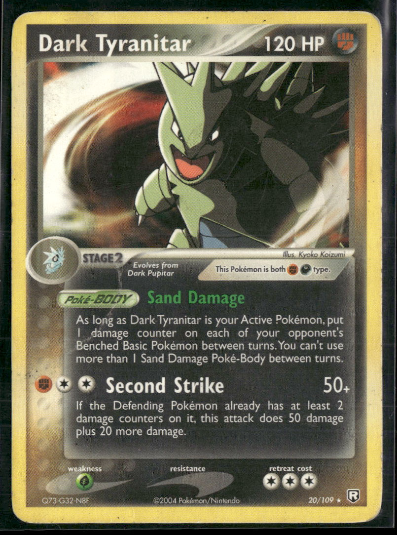 EX Team Rocket Returns Dark Tyranitar #20/109 Damaged