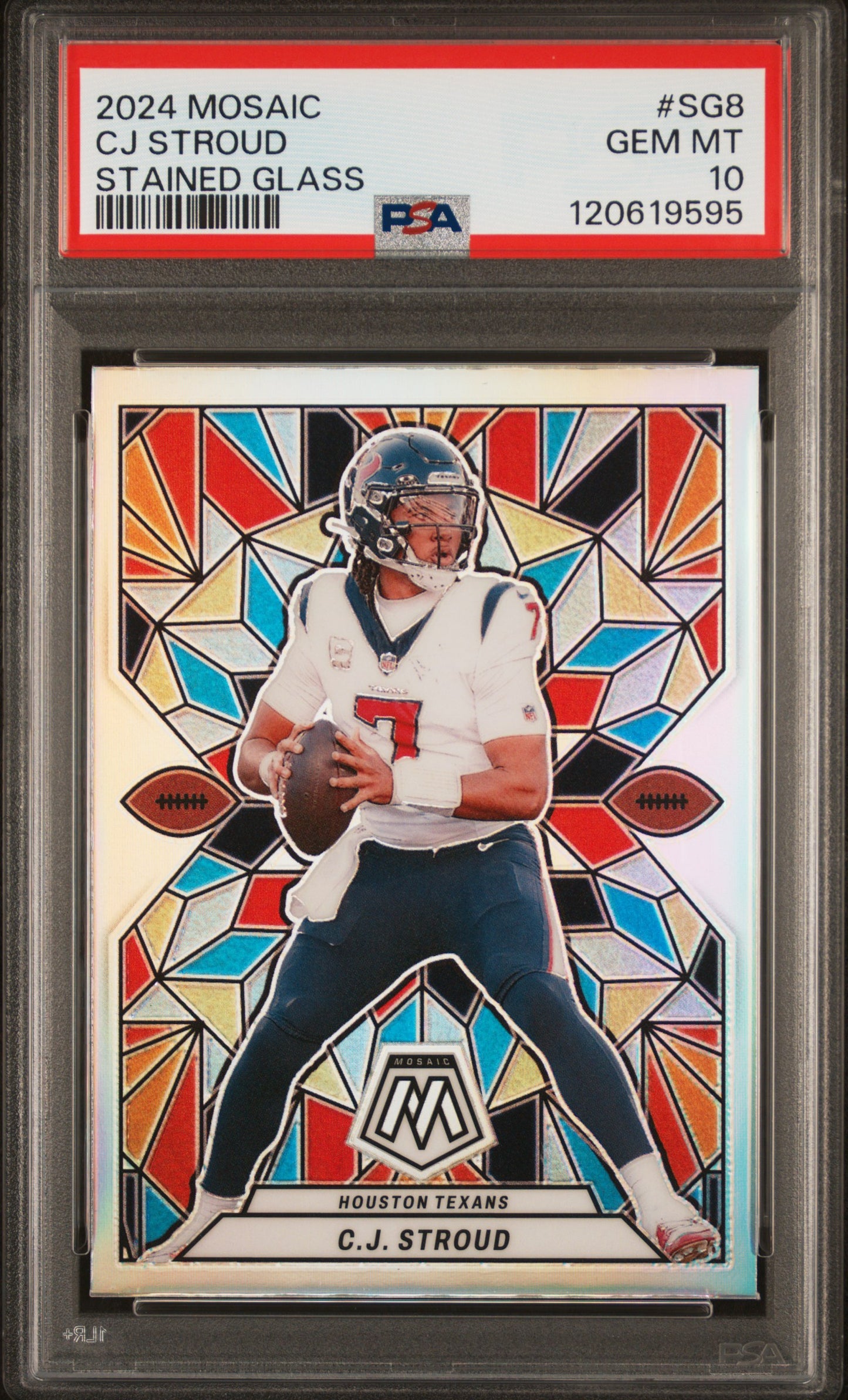 2024 Panini Mosaic Stained Glass Cj Stroud 10 PSA #SG8
