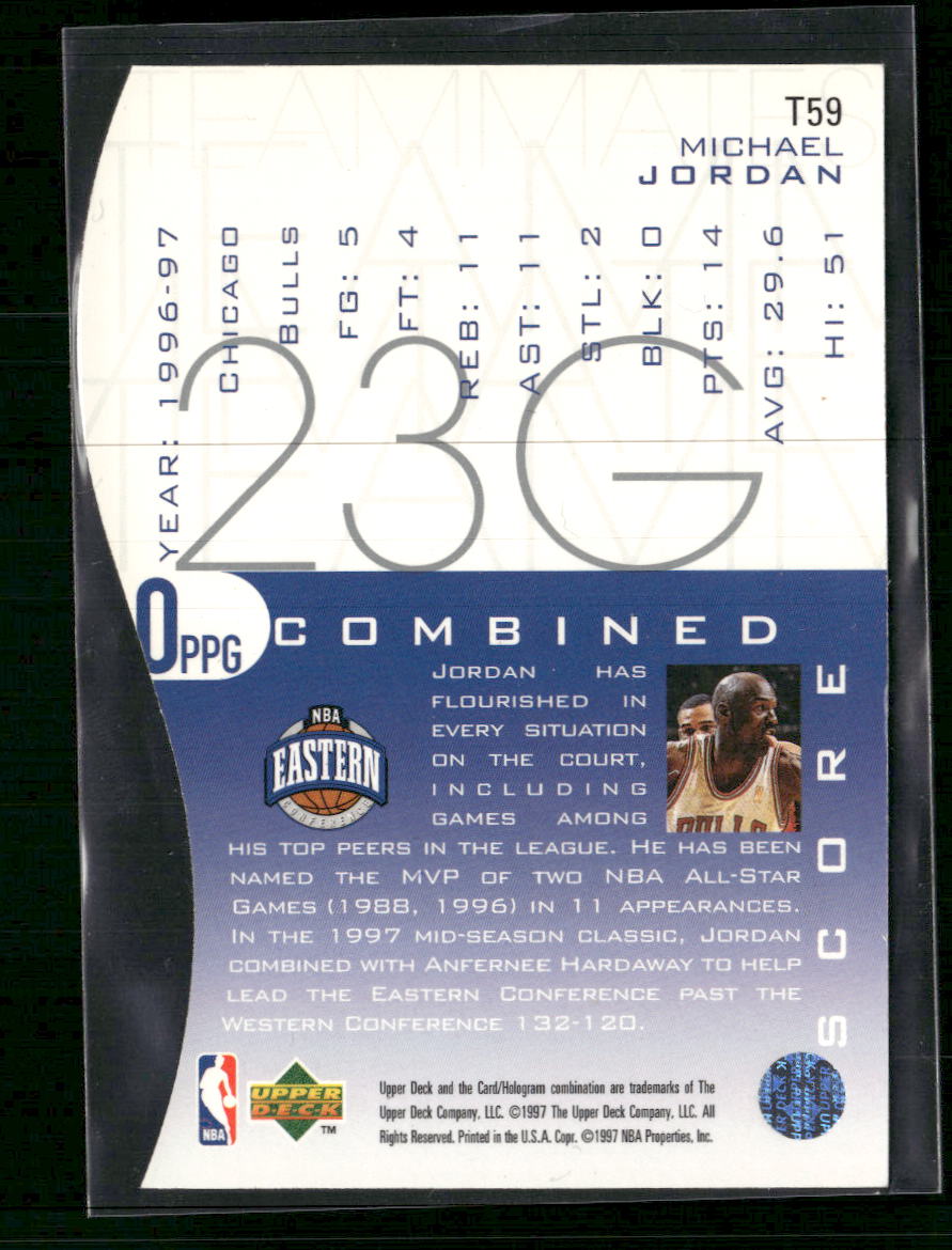1997-98 Upper Deck Teammates Michael Jordan #T59