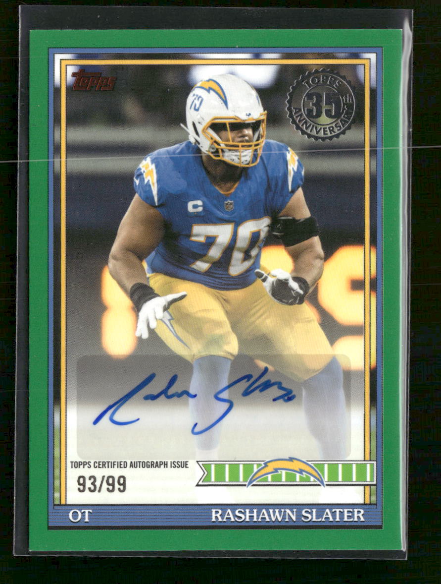 2026 Flagship 1991 Topps Football Au Green Rashawn Slater #/99 AU #91AC-RSL