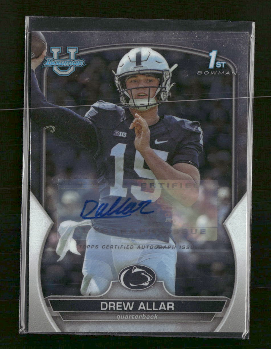 2022 Bowman University Chrome Prospect Autographs Drew Allar AU #59