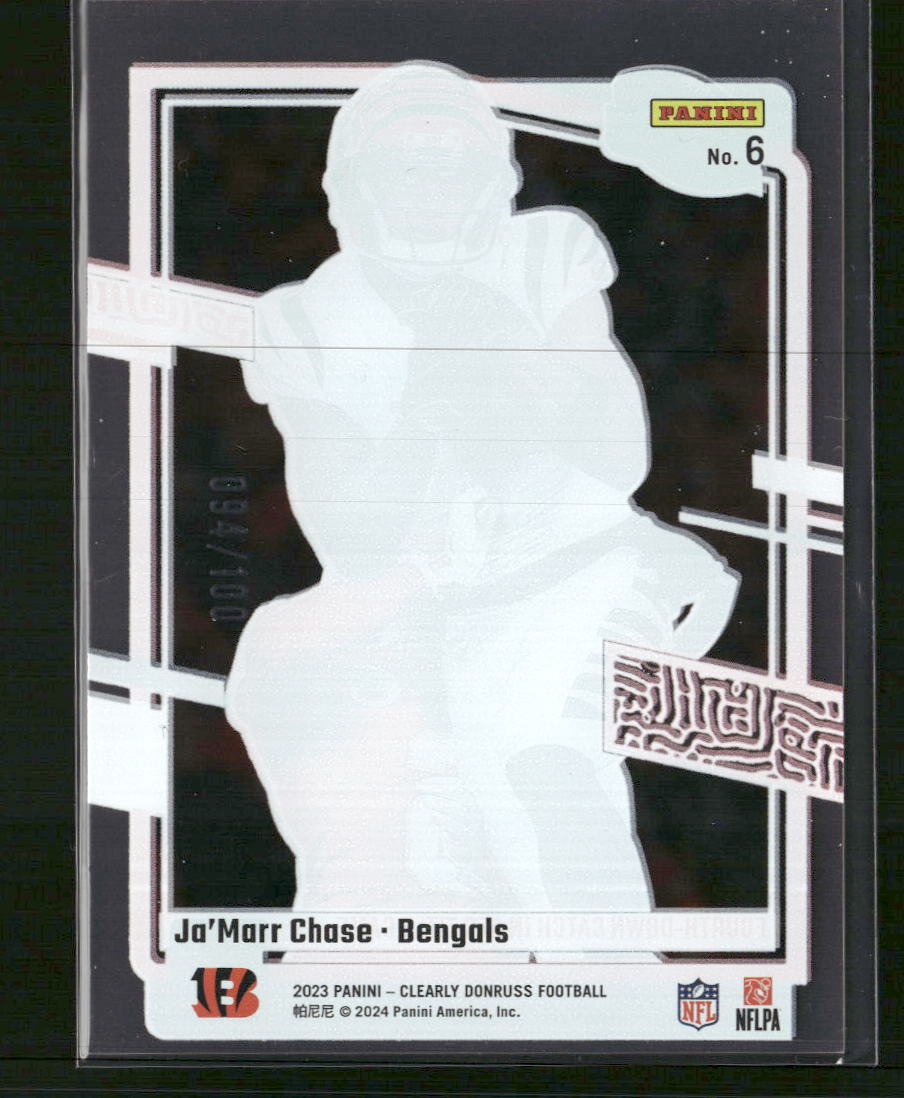 2023 Clearly Donruss Highlights Red Ja'Marr Chase #/100 #6