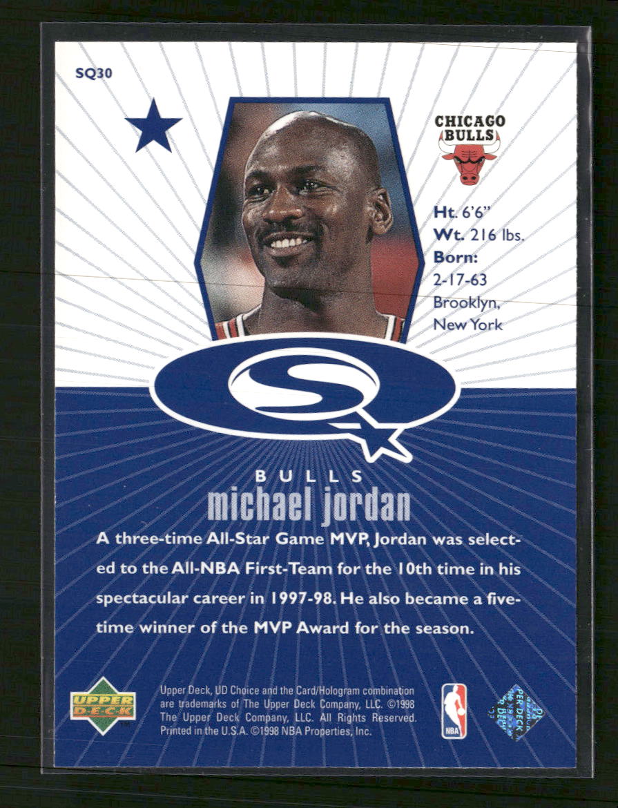 1998-99 UD Choice StarQuest Blue Michael Jordan #SQ30