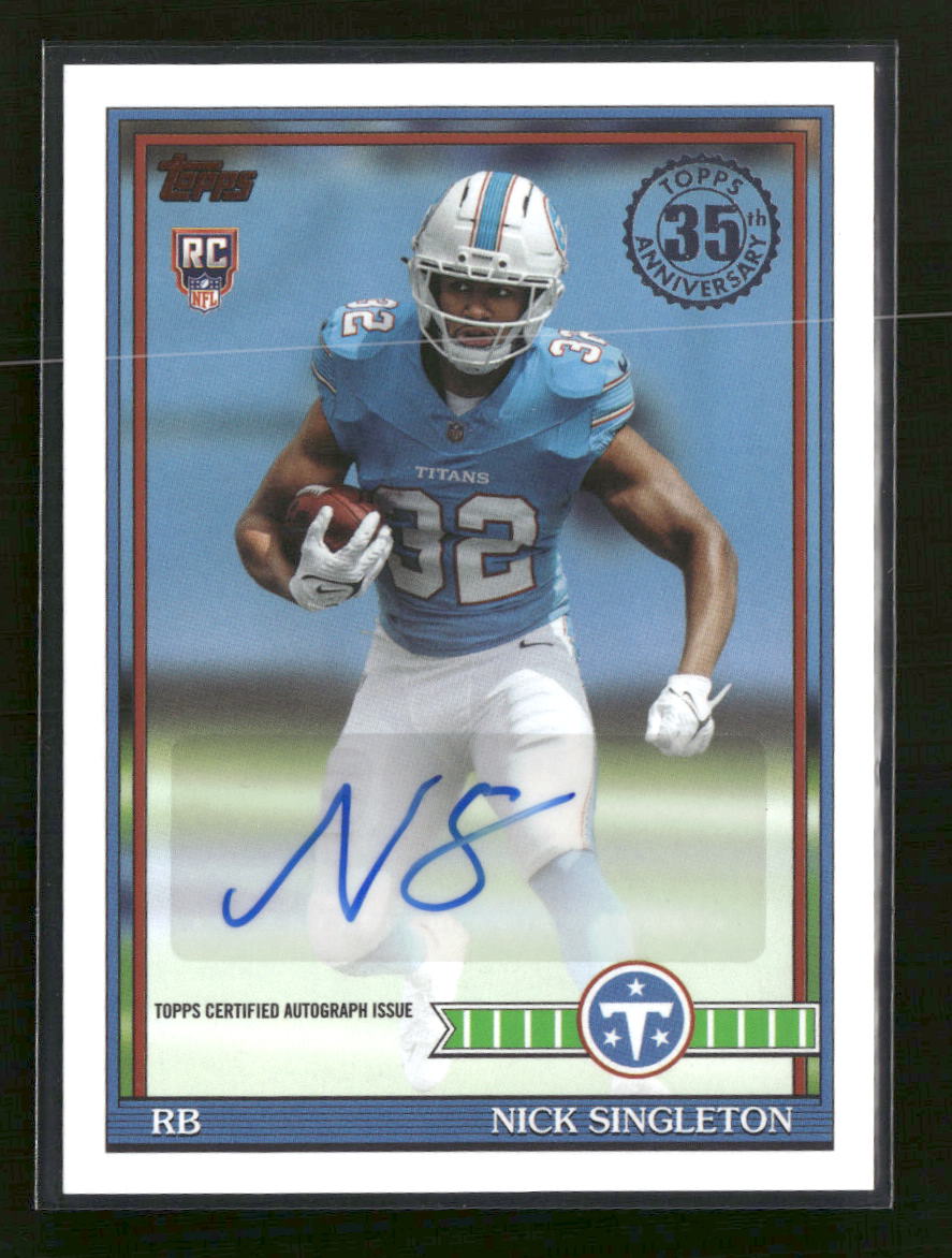 2026 Topps Flagship 1991 Football Rookie AU Nick Singleton #91FRA-NS