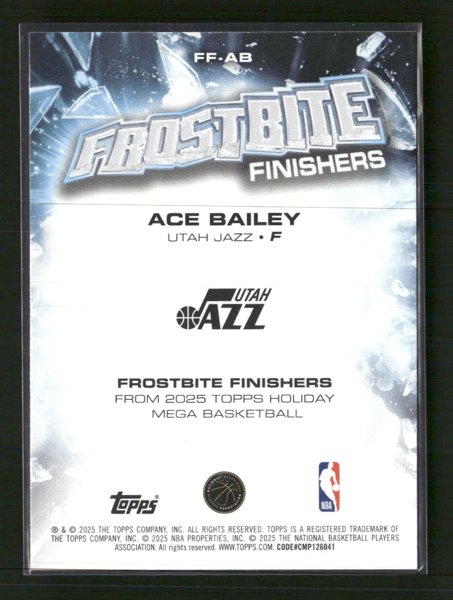 2025-26 Topps Holiday Frostbite Finishers Ace Bailey #FF-AB