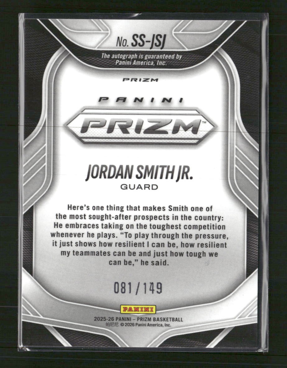 2024 Panini Sensational Sig. Orange Pulsar Jabari Smith Jr. /149 AU #SS-JSJ