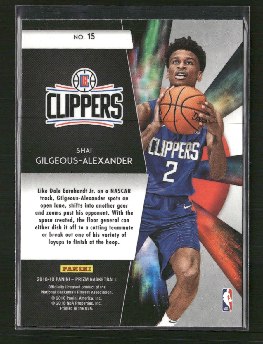 2018-19 Panini Prizm Freshman Phenoms Shai Gilgeous-Alexander #15