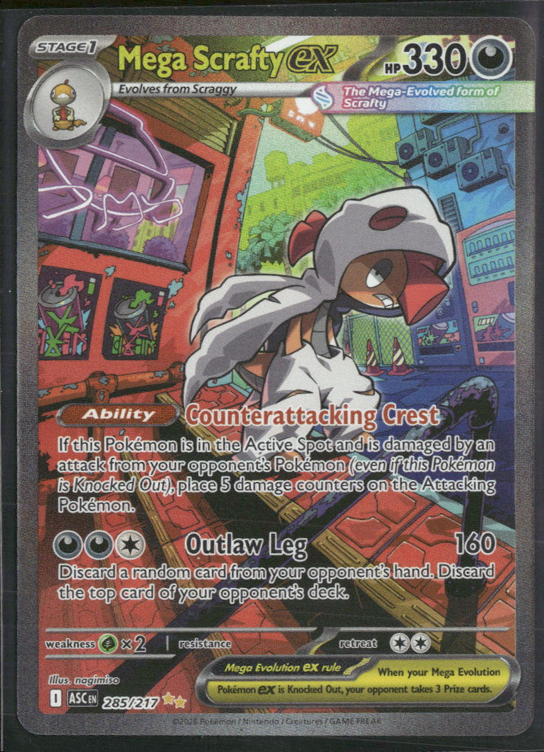 ME: Ascended Heroes Mega Scrafty ex #285/217